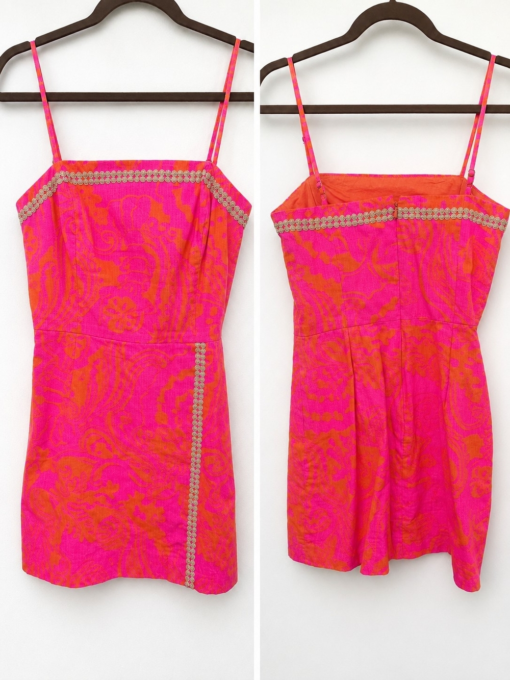Lilly Pulitzer Pink & Orange Strapless Floral-Print Sundress